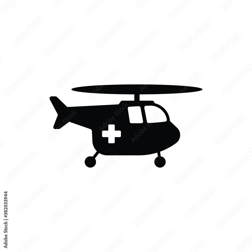 Emergency medical helicopter icon vector isolated on white, logo sign and symbol.
Emergency medical helicopter icon vector isolated on white, logo sign and symbol.