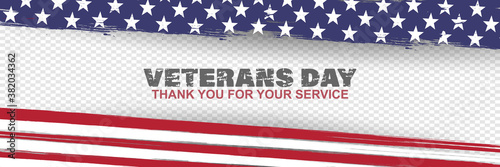 veterans day, thank you for your service, November 11, posters, modern brush design vector illustration