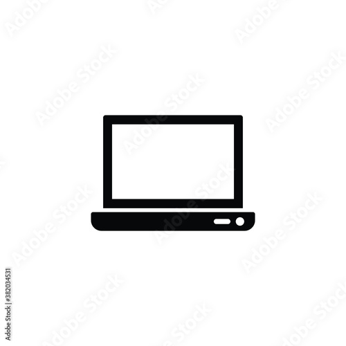 Computer notebook icon vector isolated on white  logo sign and symbol.  