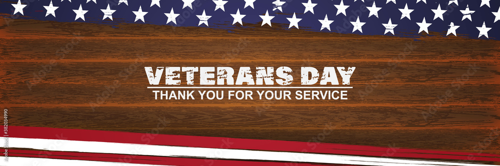 Φωτογραφία veterans day, thank you for your service, November 11, posters, modern brush des