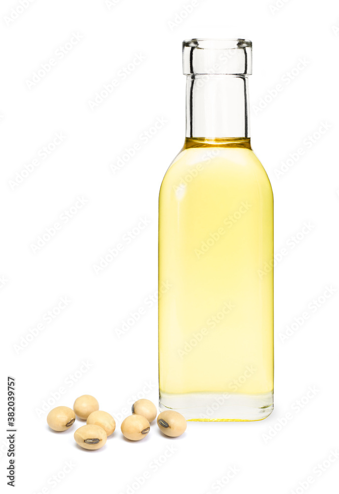 Soy beans oil in a bottle Soy beans oil in a bottle