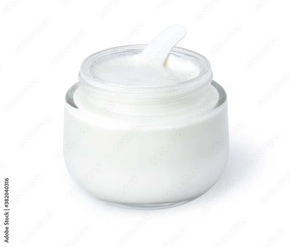 jar of cream isolated on white background. jar of cream isolated on white background.