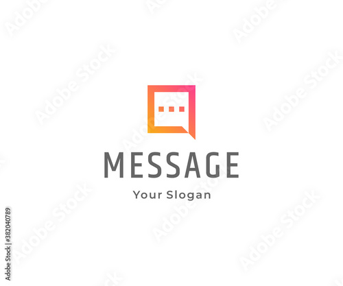 Chat logo design vector template