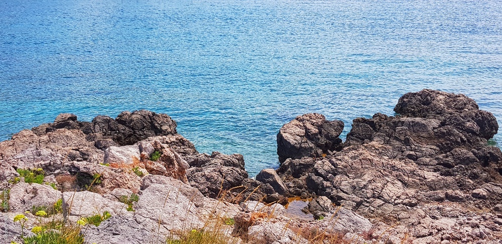 rocks in the adriatic sea in croatia rocks in the adriatic sea in croatia
