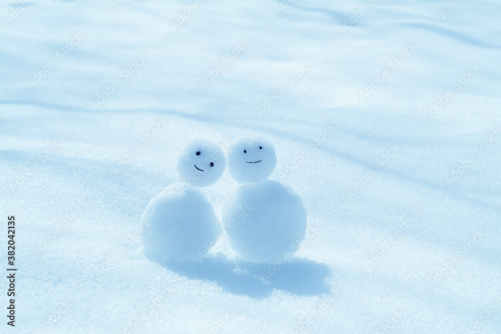 雪だるまのカップル 雪だるまのカップル