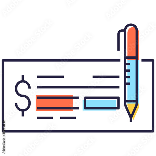 Cheque Payment Vector 