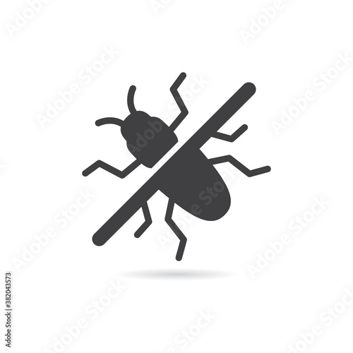 Vector Isolated No Bug or Insect Icon