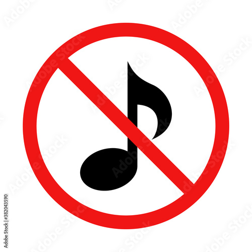 Vector No Music Sign Illustration