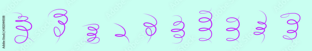 Obraz premium set of hand drawn lettering and calligraphy swirls, squiggles icon design template with various models. vector illustration isolated on blue background