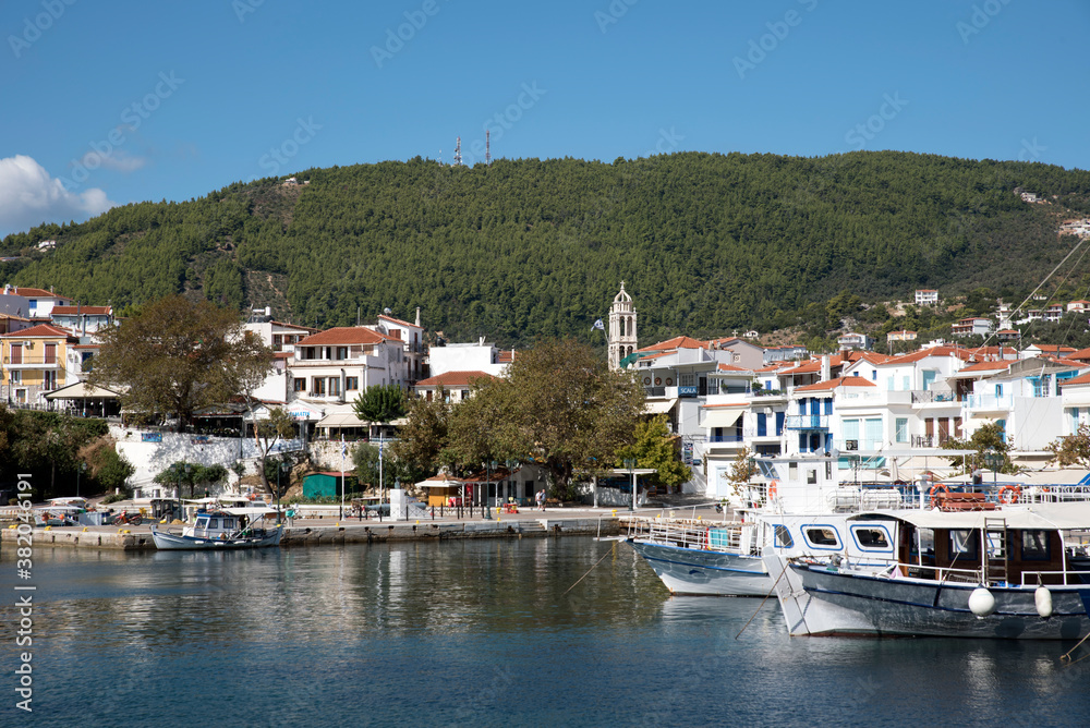 The beautiful island of Skiathos, Greece, a global tourist destination
