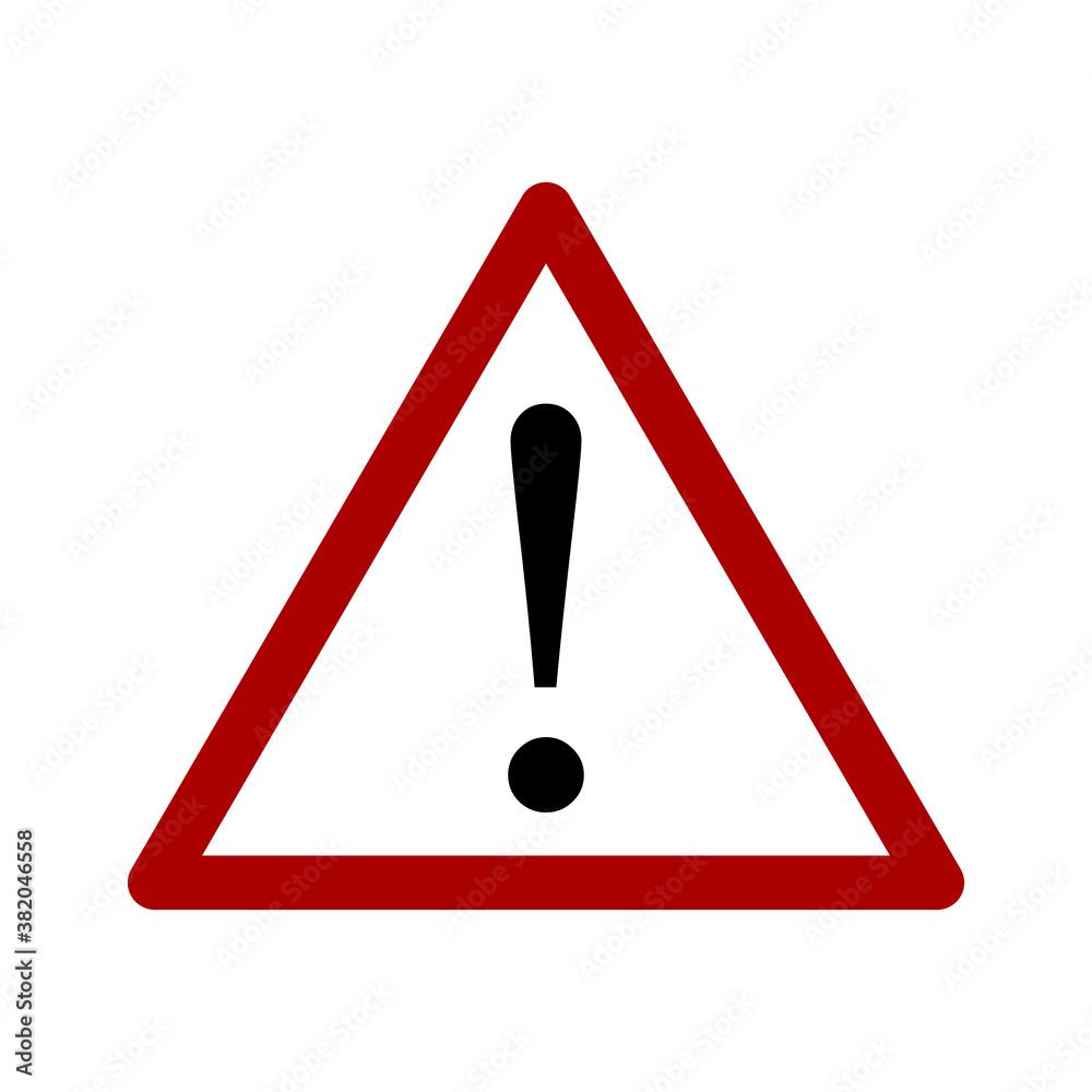 Triangular Warning or Attention Sign. Vector Image. Triangular Warning or Attention Sign. Vector Image.