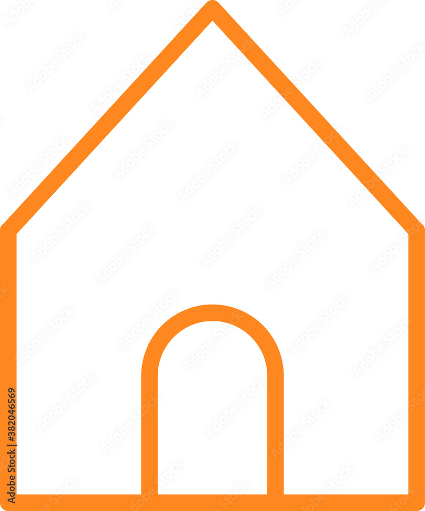 house concept icon isolated on orange house concept icon isolated on orange