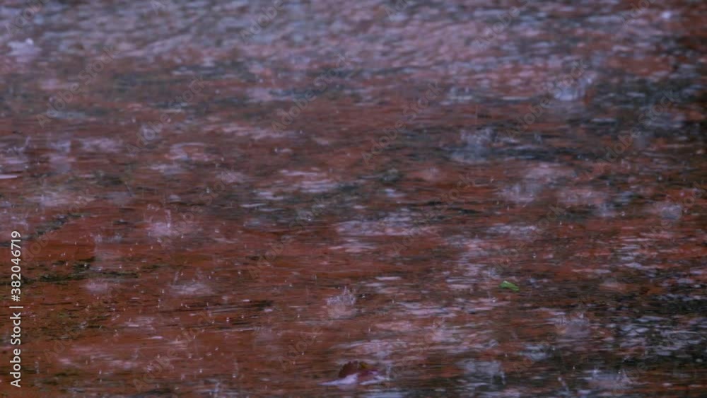 Raindrops on the ground full of water Raindrops on the ground full of water