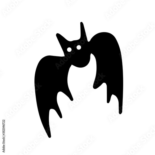 Hand drawn doodle bat. Halloween decoration