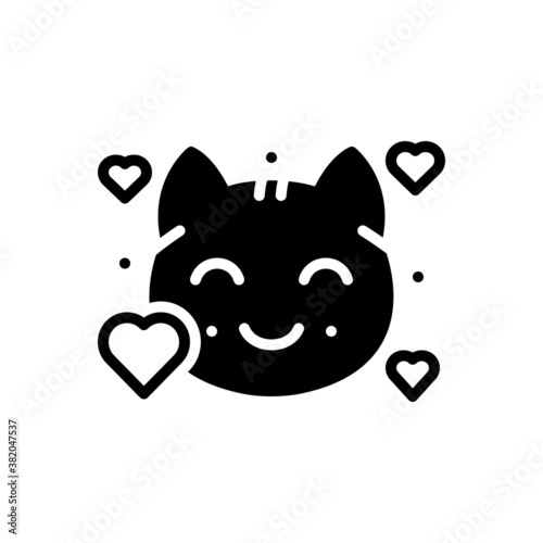Black solid icon for lovely