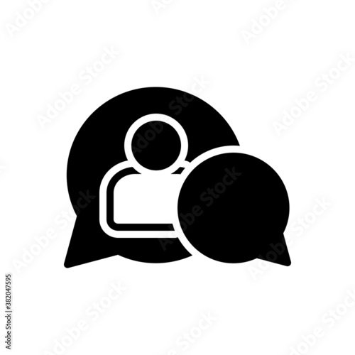 Black solid icon for moderate