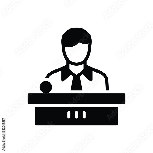 Black solid icon for boss