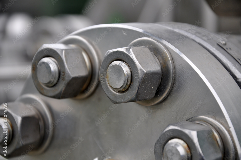 The flanged connection of pipeline The flanged connection of pipeline