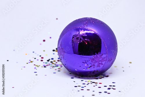 Purple glass ball for Christmas tree 