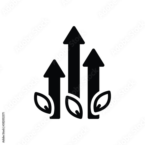 Black solid icon for progress