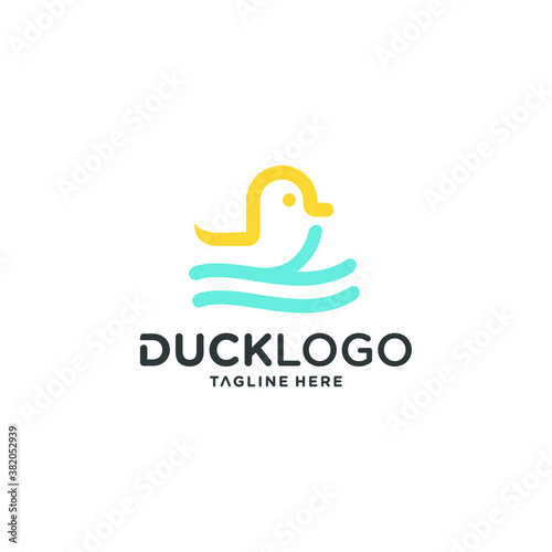 duck vector with outline style