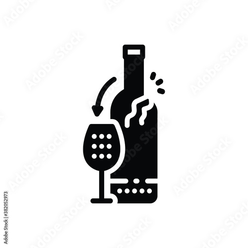 Black solid icon for consume