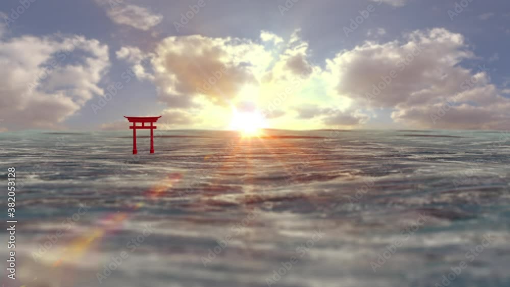 Happy new year in Japan sunrise loop animation Happy new year in Japan sunrise loop animation
