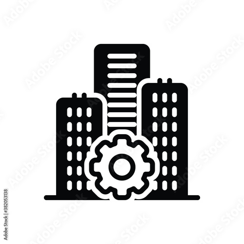 Black solid icon for establishment