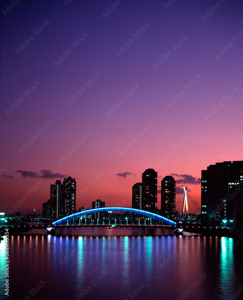 Obraz premium 永代橋 夕景