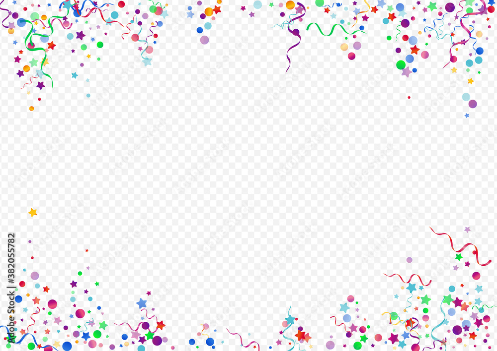 Colored Confetti Paper Vector Panoramic 