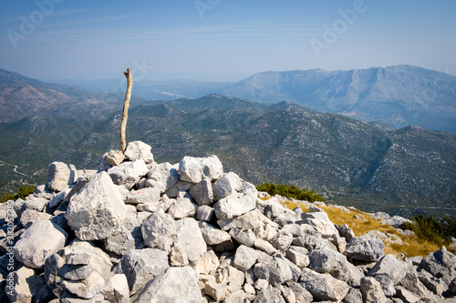 Sutvid mountain top in croatia, zivogosce photo