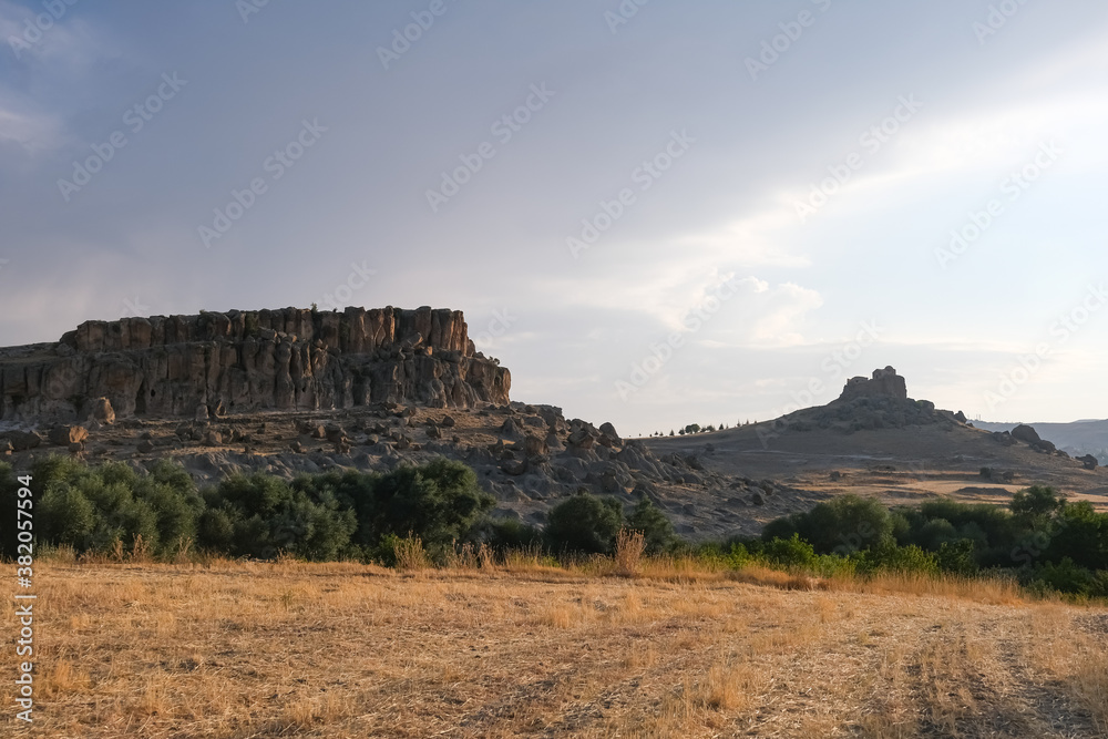 former habitat in Turkey; abandoned habitats, valleys, caves and underground cities