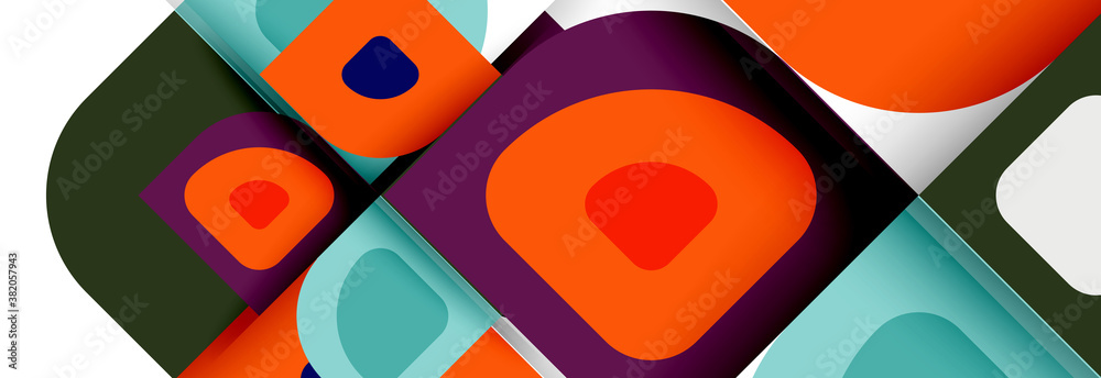 Set of vector modern geometric abstract backgrounds with repeating abstract round shapes patterns and shadow effects Set of vector modern geometric abstract backgrounds with repeating abstract round shapes patterns and shadow effects