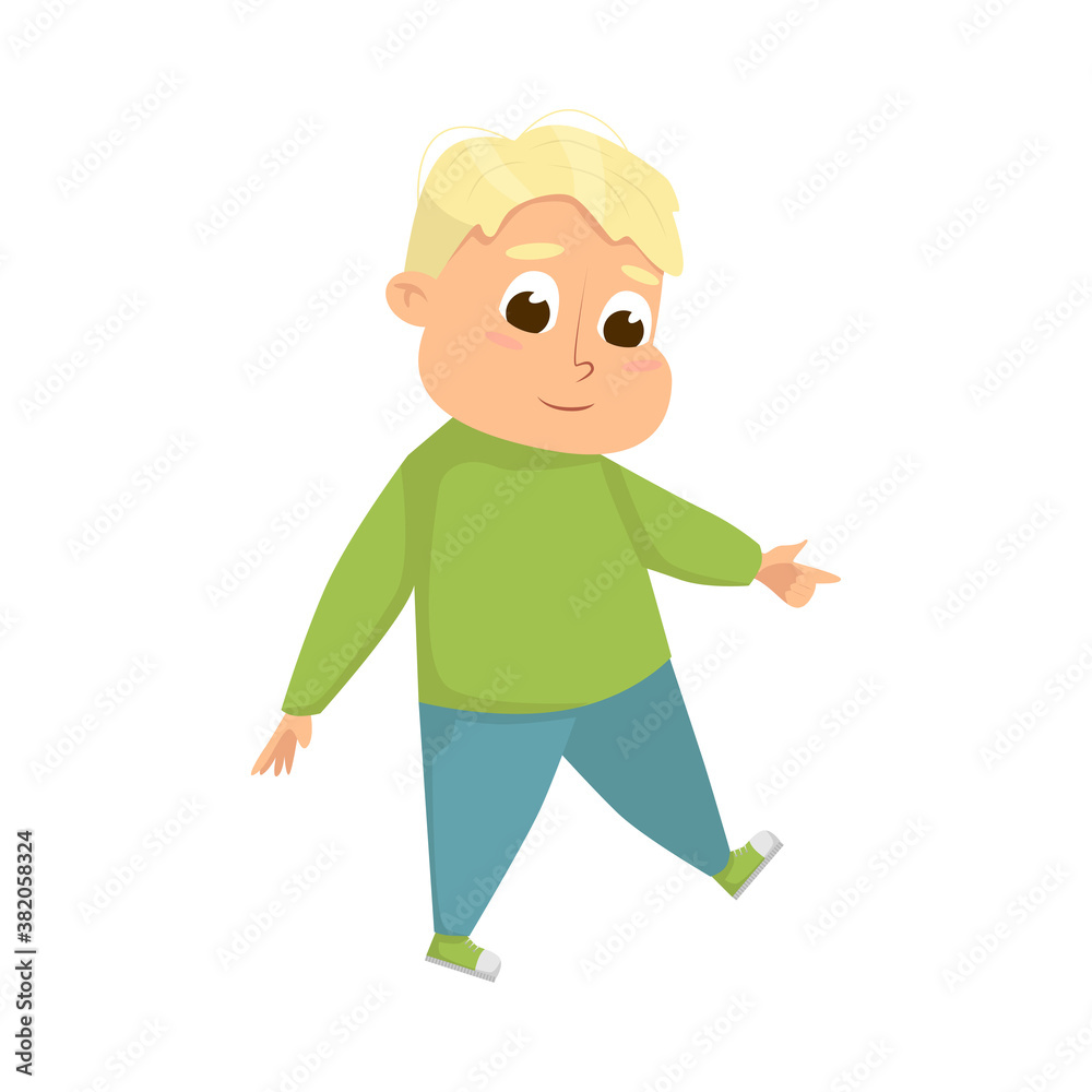 Overweight Chubby Boy, Cheerful Fat Kid Character Wearing Casual Clothes  Cartoon Style Vector Illustration Stock Vector | Adobe Stock