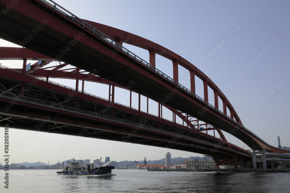 Naklejka premium 神戸大橋