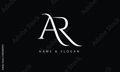 AR, RA, A, R abstract letters logo monogram