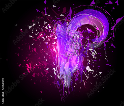 Vector abstract chaotic background.