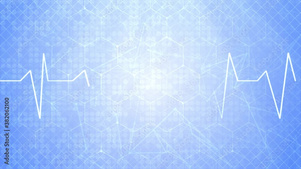 Heartbeat on black isolated EKG line monitor Loop Background 4K. heartbeat line neon light heart rate display screen medical research Genetics biology, science, medicine, visuals Medical Presentation.