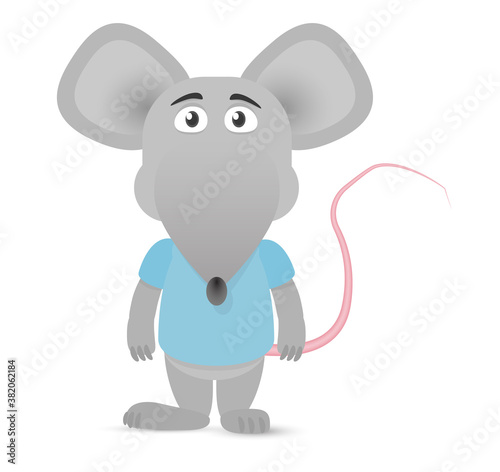 stylish vector mouse isolated on white background