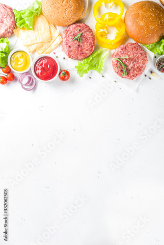 Cooking burger background