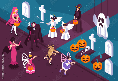Halloween Isometric Illustration