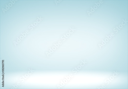 Abstract light blue white gradient studio room background.displays for present product.