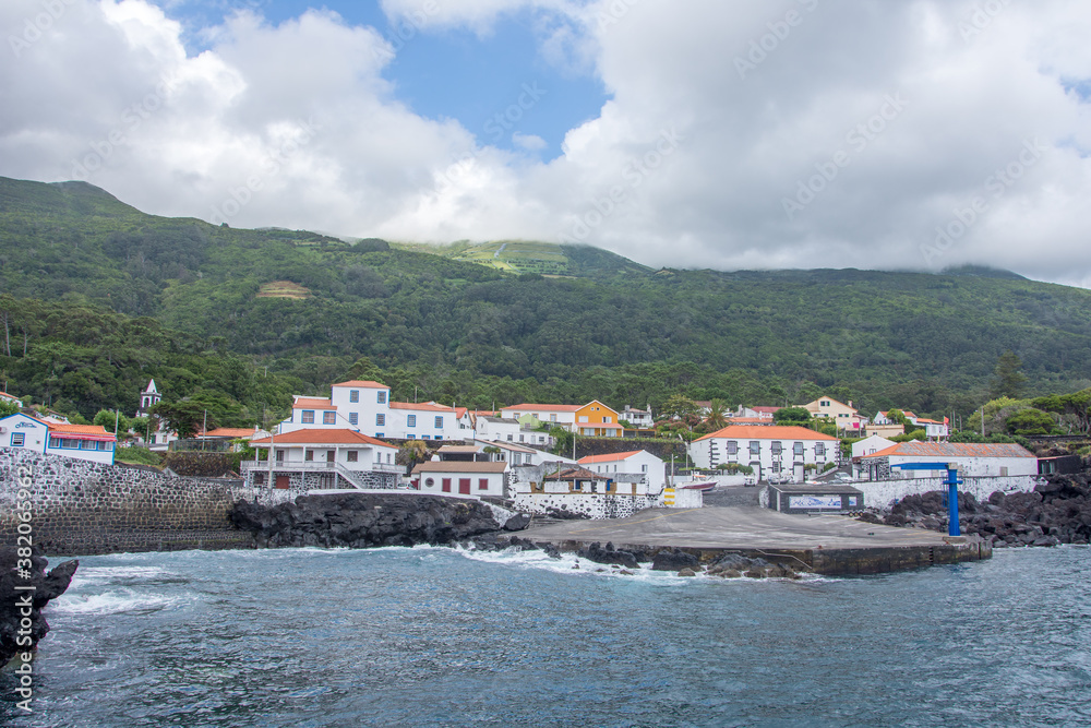 Walk on the Azores archipelago. Discovery of the island of sao jorge, Azores. Velas