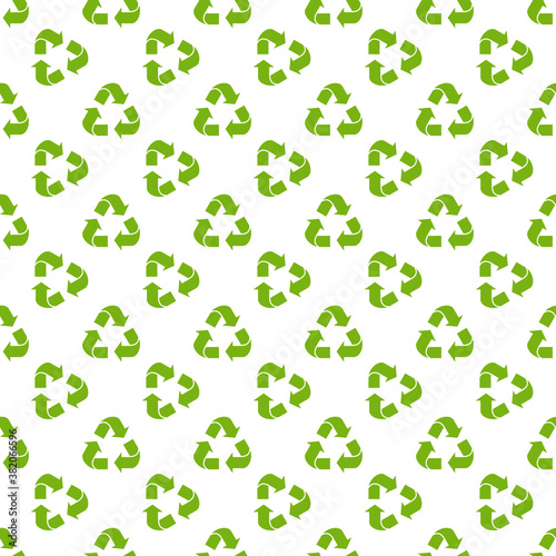 Recycle ecology Seamless pattern. Flat vector illustration.