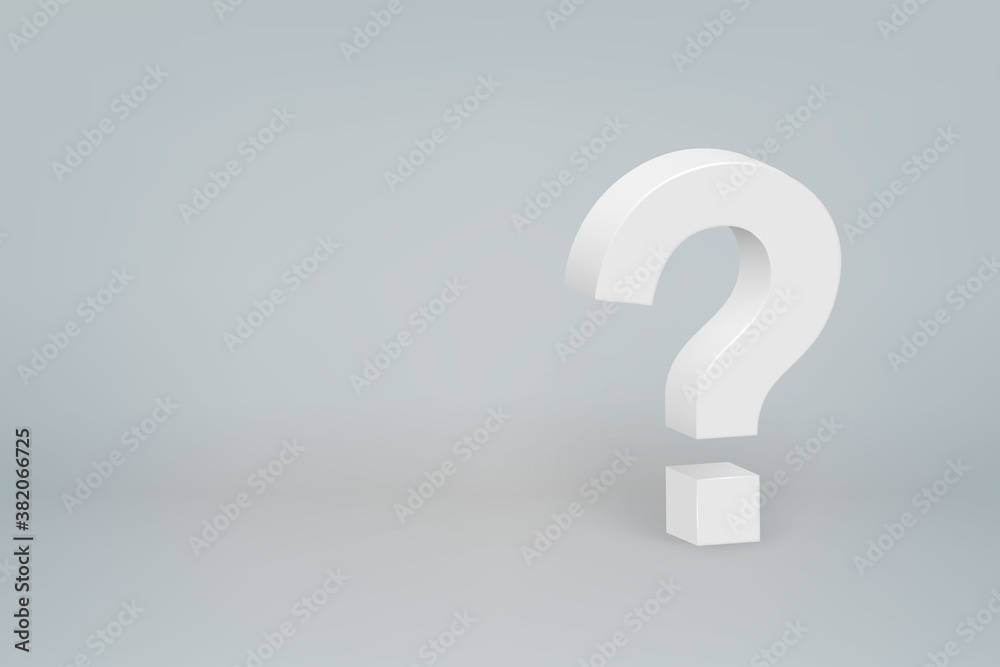 3d question mark symbol on scene background 3d question mark symbol on scene background