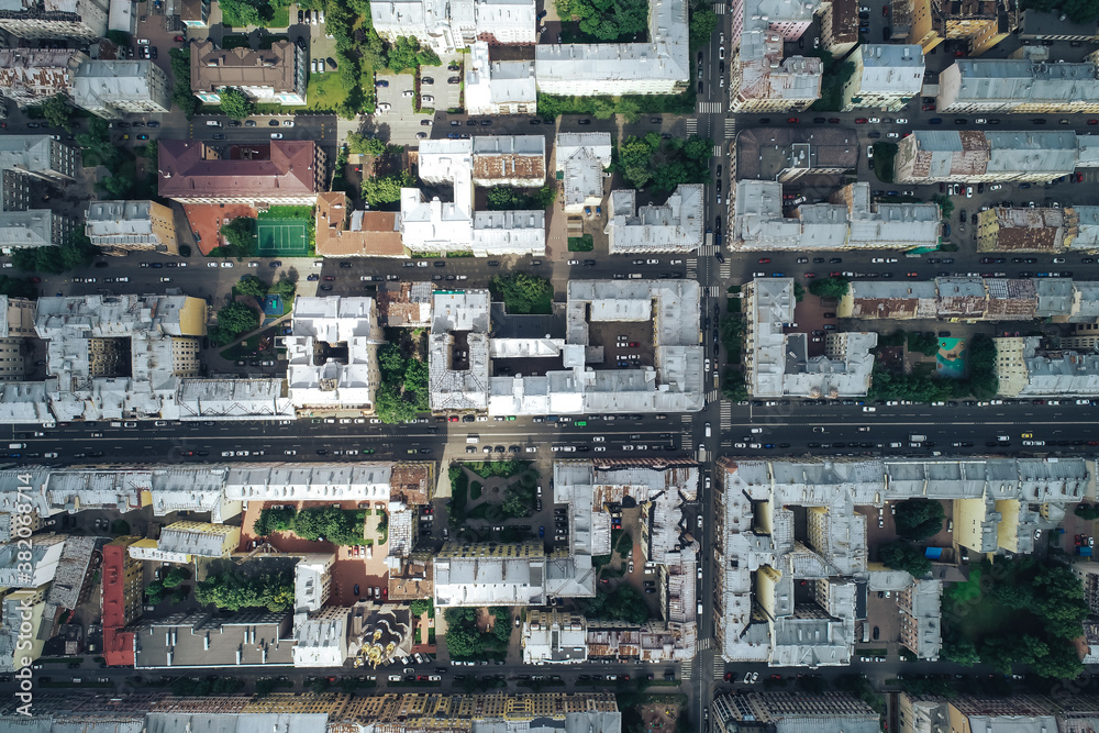 Aerial Townscape of Saint Petersburg City. Petrogradsky District Aerial Townscape of Saint Petersburg City. Petrogradsky District