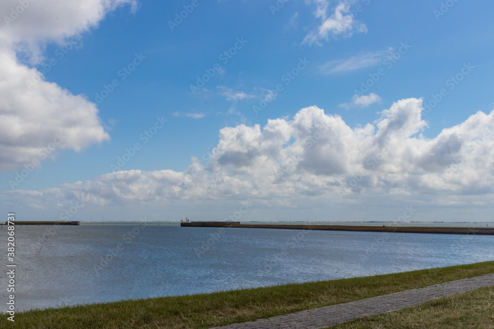 Langeoog Harbour on a sunny day