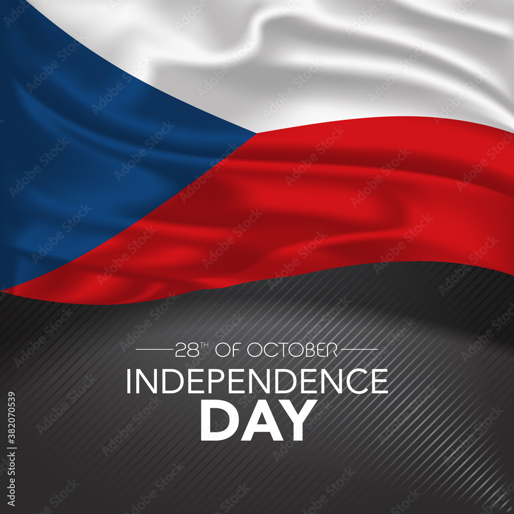 Czech republic happy independence day greeting card, banner, vector illustration Czech republic happy independence day greeting card, banner, vector illustration