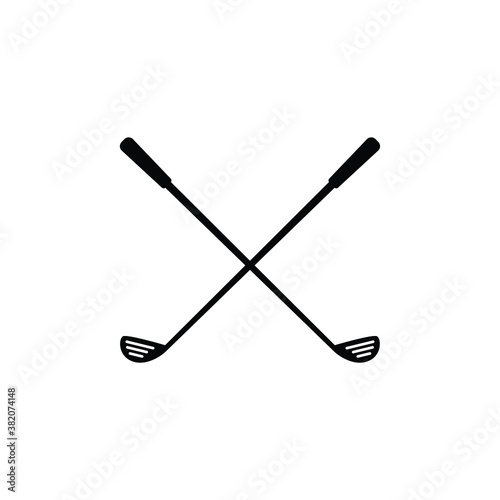 Golf club icon vector isolated on white, logo sign and symbol.