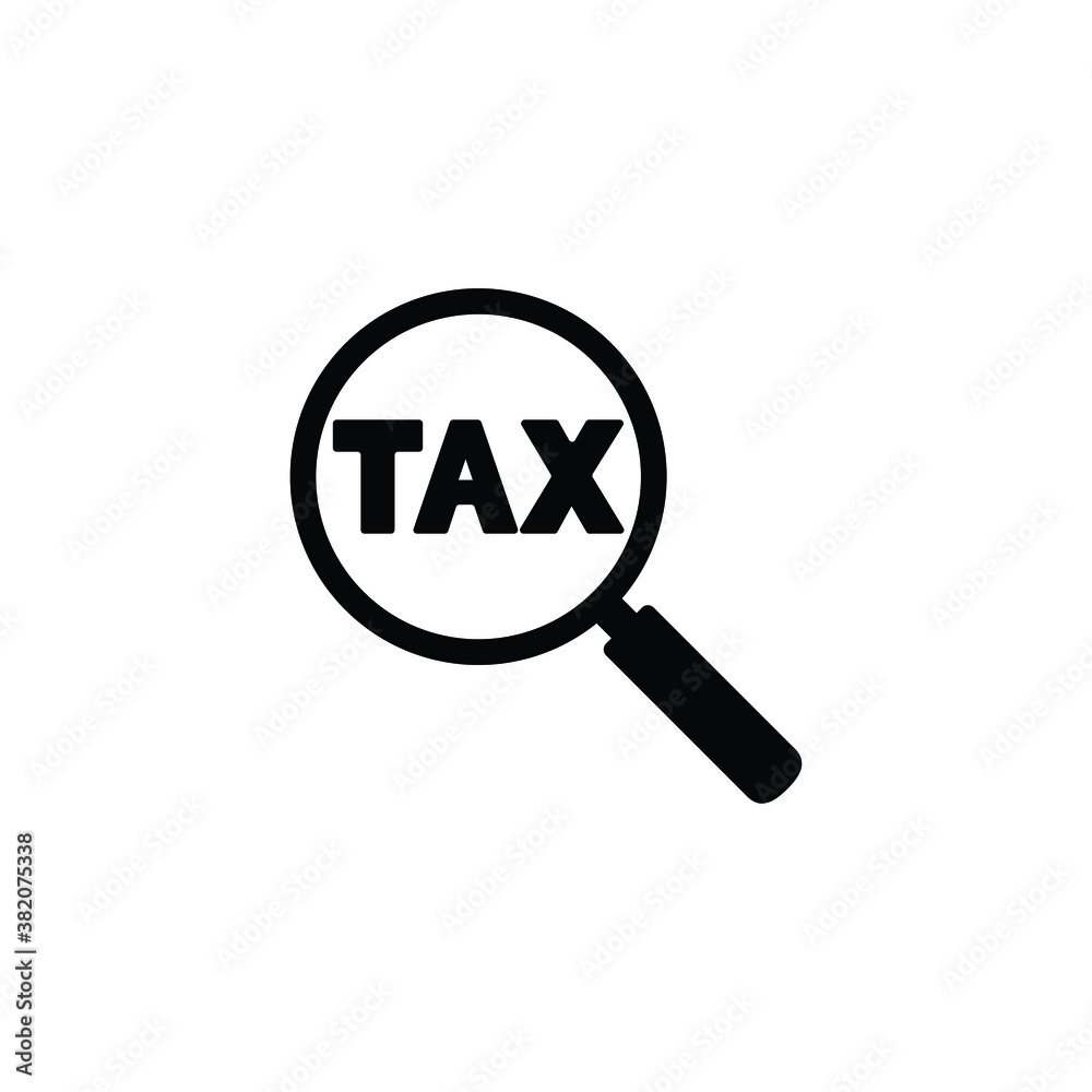 Tax checking icon vector isolated on white, logo sign and symbol. Tax checking icon vector isolated on white, logo sign and symbol.